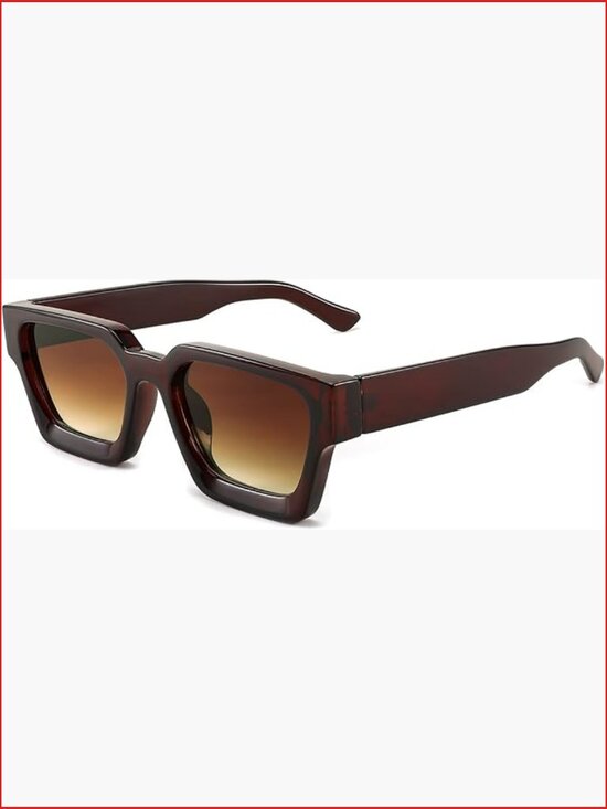Retro Chunky Square Sunglasses UV400 Protection main image 7
